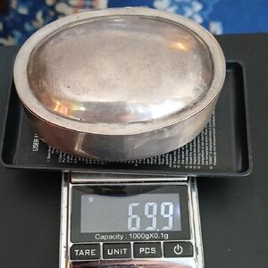 Sterling Silver Oval Pocket Box